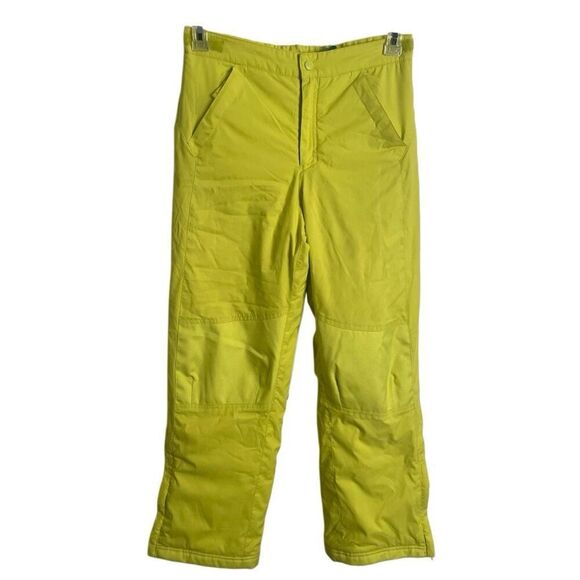 L.L. Bean Kids Cold Buster Snow Pants 12 Neon Lime Thinsulate Winter Warm School - Picture 1 of 11